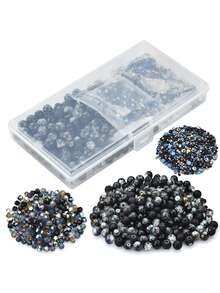 1盒DIY珠子DIY首飾配件 - 黑色 - 查看 2