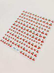 1sheet Cherry Pattern Nail Art Sticker Nail Stickers DIY - Multicolor - View 4