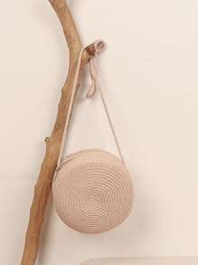 Yogodlns 迷你極簡草編包 - 淺粉色 - 查看 2