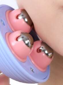 1 pieza Rodillo de masaje manual para músculos, cuello, espalda, pies, pantorrillas y piernas, herramienta de masaje corporal con rodillo y bola que se puede usar con aceites esenciales, con diseño portátil, ideal para escuela, viajes, hogar, spa y masajes