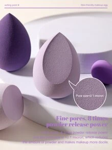 CÁI Mút trang điểm + Hộp đựng, Thích hợp cho kem che khuyết điểm dạng kem & phấn, ứng dụng trang điểm dạng bột - Nhiều màu - Xem 6