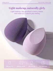 CÁI Mút trang điểm + Hộp đựng, Thích hợp cho kem che khuyết điểm dạng kem & phấn, ứng dụng trang điểm dạng bột - Nhiều màu - Xem 7