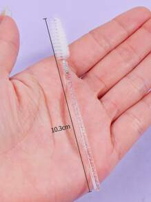 MAANGE 20支装一次性睫毛刷，化妆工具，柔软材质，方便携带，旅行刷，眉刷，眼影刷 - 白色 - 查看 3