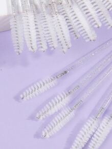 MAANGE 20支装一次性睫毛刷，化妆工具，柔软材质，方便携带，旅行刷，眉刷，眼影刷 - 白色 - 查看 5