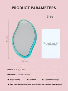 Máy Tẩy Lông Thủy Tinh Pha Lê Có Thể Tái Sử Dụng, Dụng Cụ Dũa Chân Và Tẩy Lông 2 Trong 1, Đa Chức Năng - Màu xanh lam - Xem 8