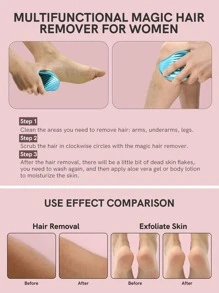 Máy Tẩy Lông Thủy Tinh Pha Lê Có Thể Tái Sử Dụng, Dụng Cụ Dũa Chân Và Tẩy Lông 2 Trong 1, Đa Chức Năng - Màu xanh lam - Xem 10