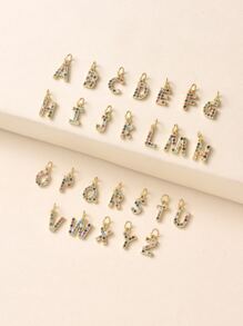 Mặt dây chuyền DIY 1 cái Rhinestone Letter - Nhiều màu - Xem 2