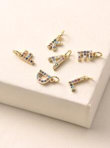 Mặt dây chuyền DIY 1 cái Rhinestone Letter - Nhiều màu - Xem 4