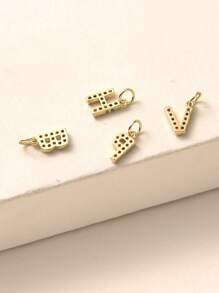 Mặt dây chuyền DIY 1 cái Rhinestone Letter - Nhiều màu - Xem 5