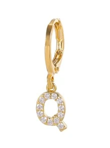 2對/套水鑽字母裝飾耳墜 - 金黃色 - 查看 17