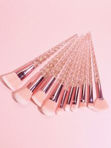 10件套专业化妆刷套装，包含腮红刷、散粉刷、眼部化妆刷等。粉色和玫瑰红色可选。化妆刷套装，化妆刷套装，化妆刷套装，全套化妆刷，化妆刷套装，全套化妆工具，化妆刷套装，化妆刷套装，化妆礼盒套装 - 彩色 - 查看 2