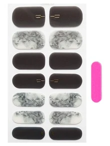 1sheet French Style No-bake Gel Nail Art Sticker With 1pc Nail File - Multicolor - View 2