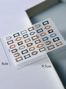 1sheet Photo Frame Pattern Nail Art Sticker Nail Stickers DIY