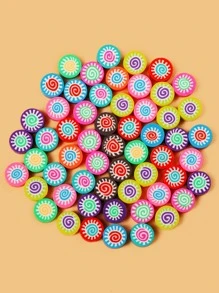100入組/套隨機花朵設計DIY首飾配件 - 彩色 - 查看 1