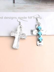 十字架吊墜耳環