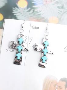 十字架吊墜耳環