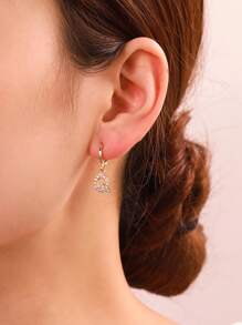 1 Paire De Boucles D'oreilles Pour Femmes En Cuivre De Style Européen Et Américain De Luxe Léger Et Délicat Avec Le Design De 26 Lettres Anglaises Majuscules, Cadeau Pour Une Utilisation Quotidienne