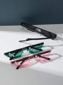 3副馬賽克設計無框太陽鏡 - 彩色 - 查看 2