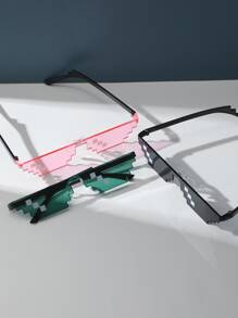 3副馬賽克設計無框太陽鏡 - 彩色 - 查看 3