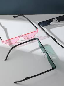 3副馬賽克設計無框太陽鏡 - 彩色 - 查看 4