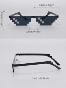 3副馬賽克設計無框太陽鏡 - 彩色 - 查看 5