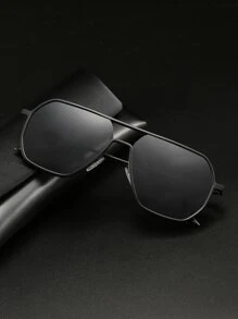 Men Top Bar Sunglasses - Grey - View 1