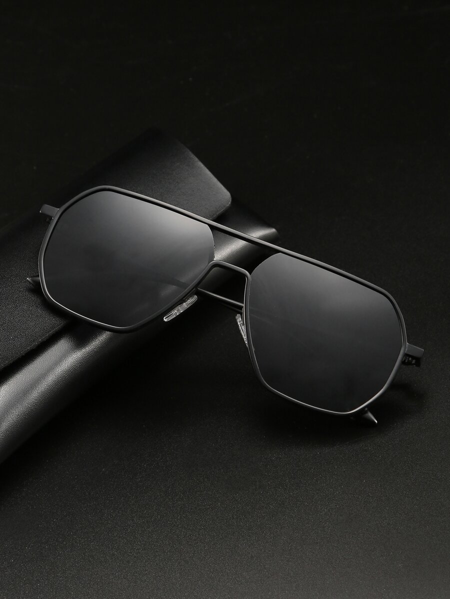 Men Top Bar Sunglasses - Grey - View 1