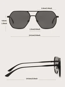 Men Top Bar Sunglasses - Grey - View 5