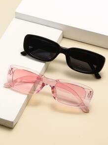 2 cặp kính thời trang gọng vuông cho trẻ em - Nhiều màu - Xem 1