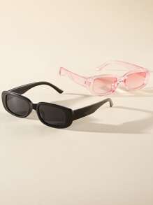 2 cặp kính thời trang gọng vuông cho trẻ em - Nhiều màu - Xem 2