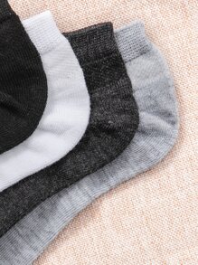 8pairs Men Solid Ankle Socks - Multicolor - View 3