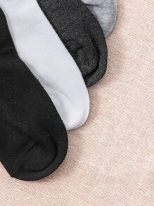 8pairs Men Solid Ankle Socks - Multicolor - View 4