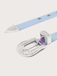 鐳射西部風格搭扣腰帶 - 彩色 - 查看 3