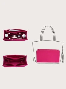 極簡螢光紅內膽包 - 玫紅色 - 查看 2