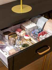 SHEINfinds 5pcs/set PET Desktop Storage Box, Minimalist Clear Organizer Tray For Home - Clear - View 6