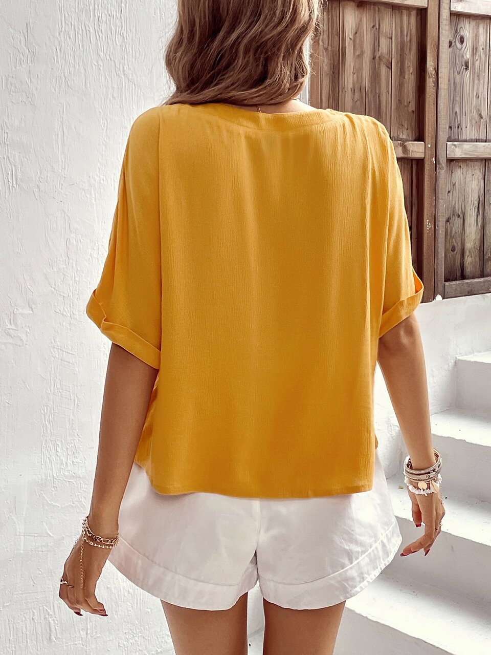 Women's Casual Loose Button-Up Long Sleeve Shirt, Versatile Daily Wear