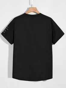 Manfinity Men Slogan Graphic Tee - Black - View 2