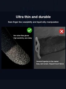 1 đôi găng tay chơi game màn hình cảm ứng - màu đen - Xem 3