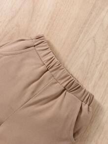 Baby Boy Solid Tee & Roll Up Hem Shorts - Multicolor - View 5