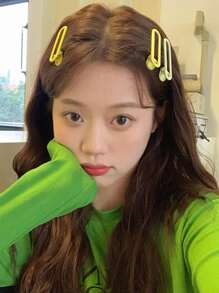 3 chiếc kẹp tóc chắc chắn - Màu vàng - Xem 1