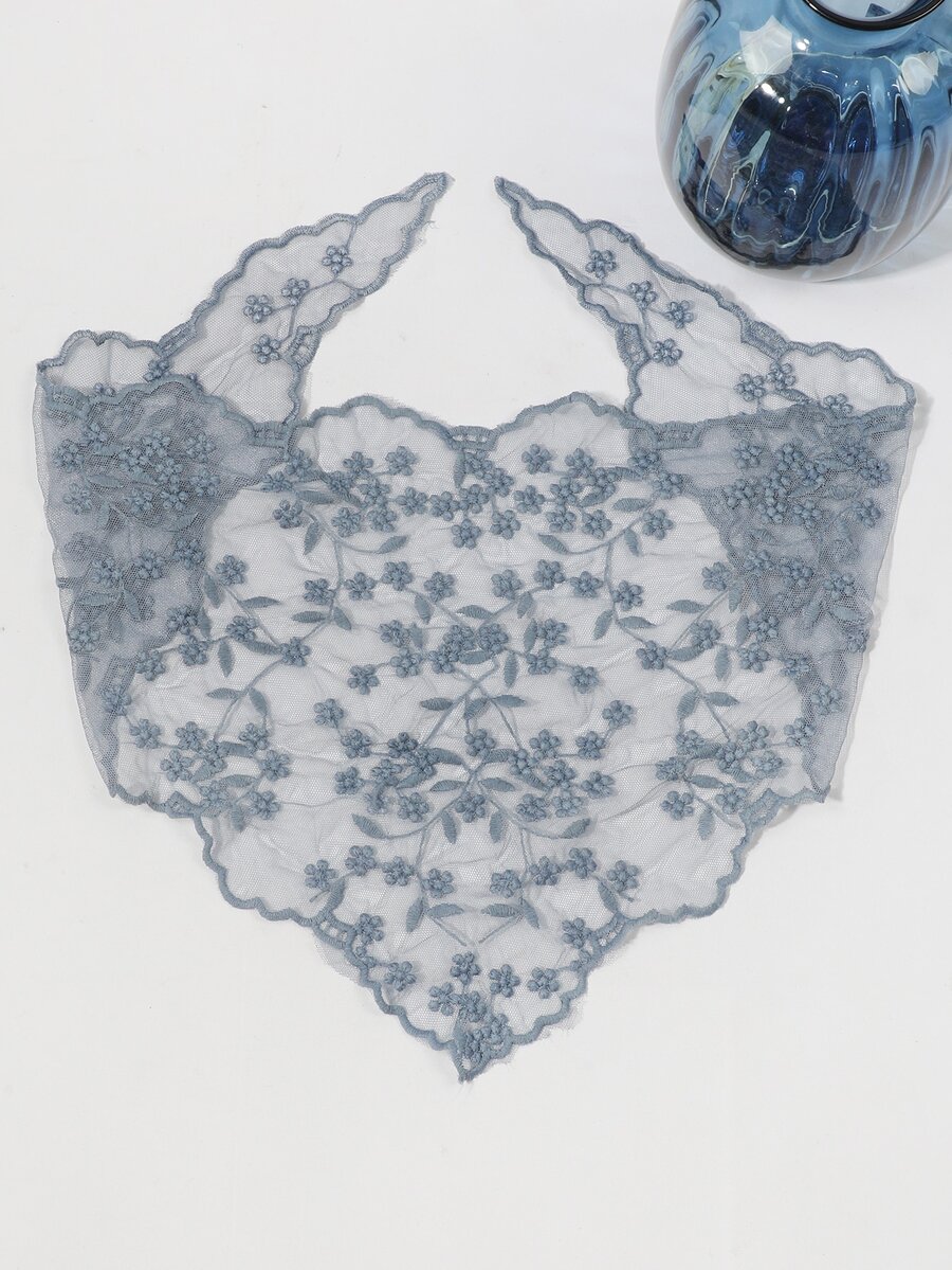 Floral Embroidered Scarf