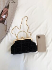 Chicas Bolso cartera con cadena con cerradura - Negro - Ver 3