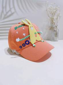 Niños Gorra de béisbol con estrella & con estampado de letra con diseño de conejo - Naranja - Ver 5