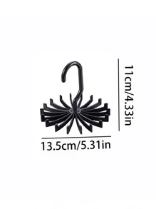 1 móc treo khăn bằng nhựa, móc treo khăn có thể xoay tối giản cho gia đình - màu đen - Xem 2