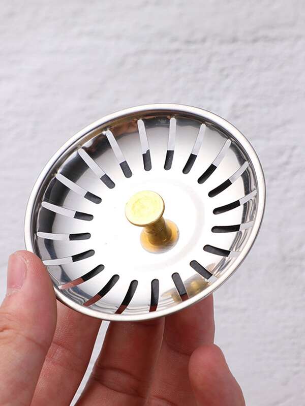 1pc Stainless Steel Floor Drain, Round Sink Anti-Clog Filter For Kitchen