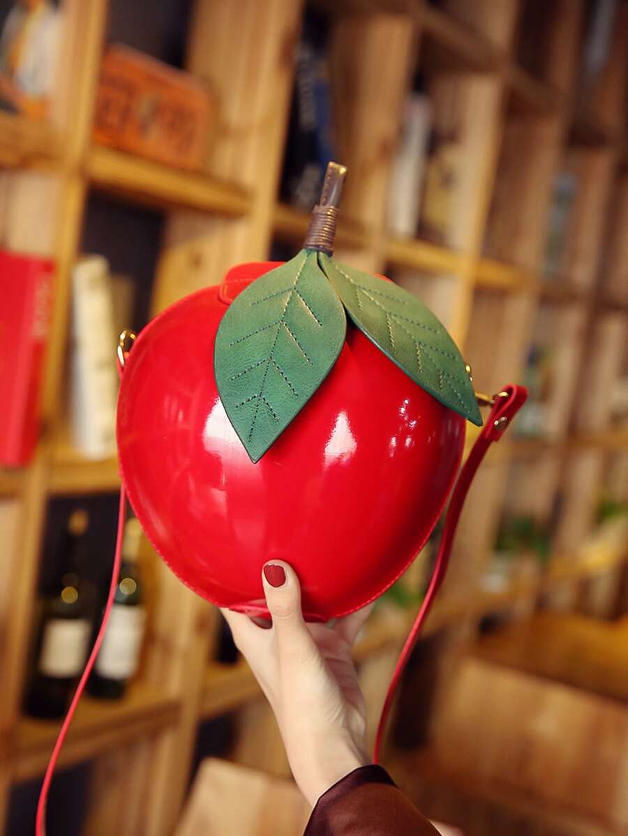 Mini Apple Shape Novelty Bag - Red - View 1