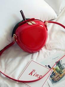 Mini Apple Shape Novelty Bag - Red - View 2