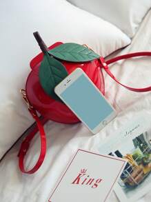 Mini Apple Shape Novelty Bag - Red - View 4