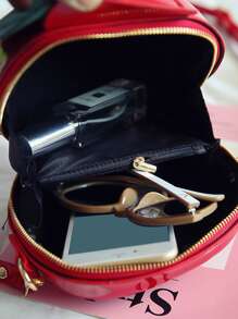 Mini Apple Shape Novelty Bag - Red - View 5