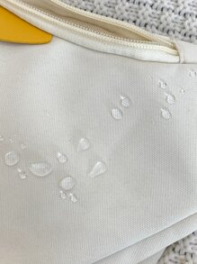 1pc White Fashion Cute Duck Shape Crossbody Bag, Unique Cartoon Animal Style Zipper Closure Mini Shoulder Bag, Campus Fresh Girl - Beige - View 6